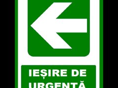 Placuta pentru iesire de urgenta cu sageata in stanga