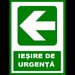 Placuta pentru iesire de urgenta cu sageata in stanga